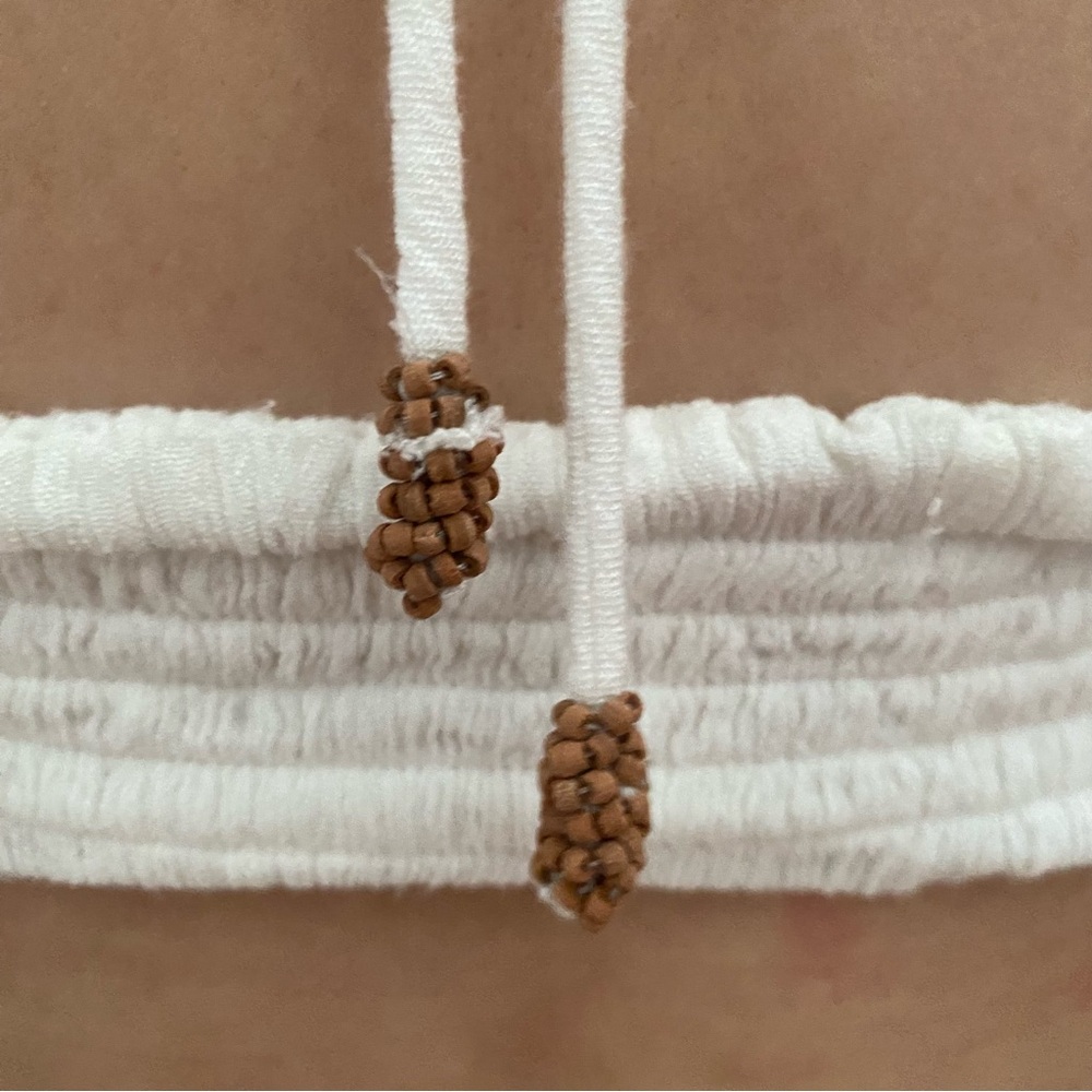 Free People Endless Summer Fly Away Halter Cropped Top in White Women's Size XS - Picture 11 of 15